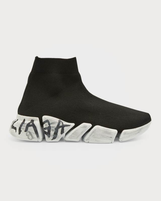 Speed 2.0 Graffiti Recycled Knit Sneakers